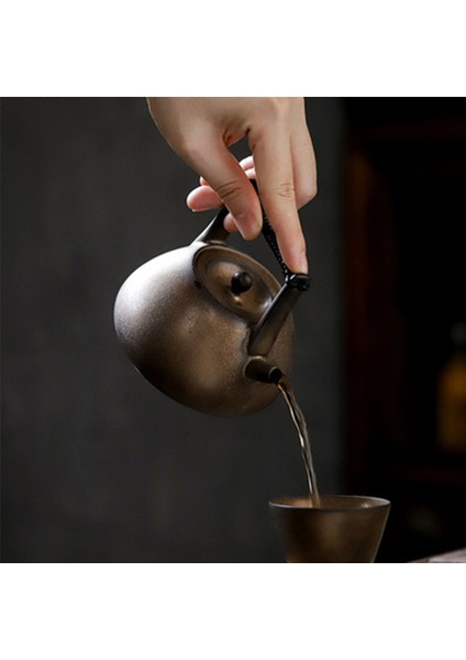 Stil Seramik Çaydanlık Retro Işın Pot Kungfu Çay Seti Çaydanlık Stoneware Gilt Çaydanlık Oolong Çay Kaynar Su Çaydanlık | Çaydanlıklar (Yurt Dışından)