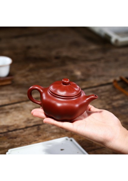 Büyük Kırmızı Çaydanlık Pürüzsüz Ve Slick Kung Fu Çay Tepesi | Çaydanlıklar (Yurt Dışından)