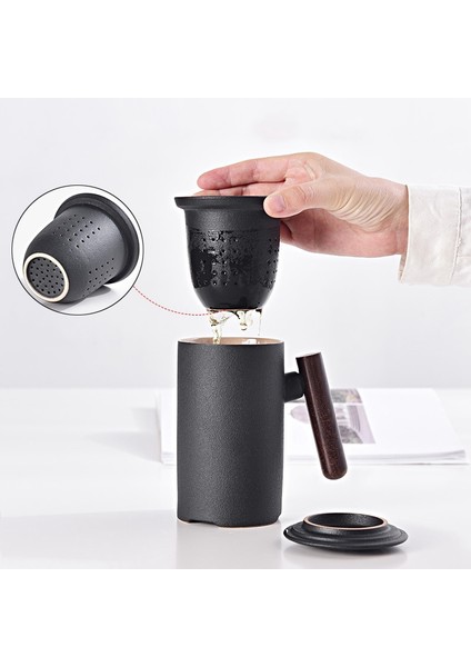 Çin Seyahat Kung Fu Çay Seti Siyah Seramik Taşınabilir Çaydanlık Porselen Teaset Gaiwan Çay Bardaklar Büro Çaydanlık | Çaydanlıklar (Yurt Dışından)
