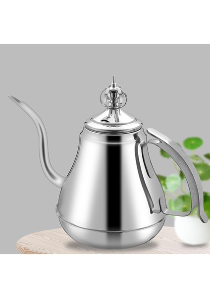 Gooseneck Su Isıtıcısı Paslanmaz Çelik Çay Potu Çay Süzgeci İle Demlik Otel Cezve Indüksiyon Ocak Su Isıtıcısı Teaware Setleri | Çaydanlıklar (Gümüş-1.2L) (Yurt Dışından)