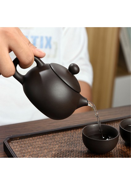Kung Fu Çay Seti Mor Kum Çay Bardak Seramik Taşınabilir Seyahat Çaydanlık Seti Çay Caddy + Çaydanlık + Çay Bardağı Güzel Hediye | Çaydanlıklar (Yurt Dışından)
