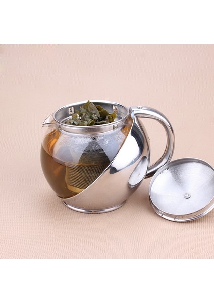 500 Ml Paslanmaz Çelik Cam Küresel Çiçek Çay Pot Demlik Ofis Ev, Çiçek Çay Seti Puer Su Isıtıcısı | Ev Ofisi | Su Isıtıcısı Potettle Paslanmaz (Yurt Dışından)