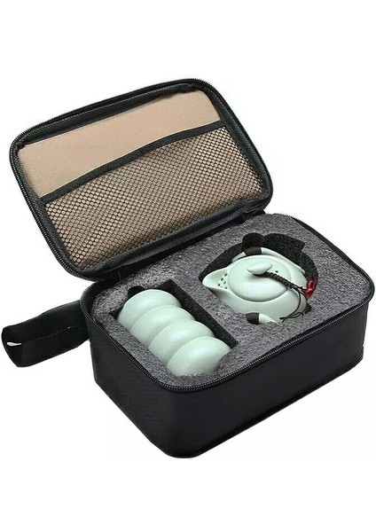 Çay Seti1 Pot 4 Bardak Seyahat Çantası Ding Fırın Çay Setleri Taşınabilir Seyahat Çay Seti Hızlı Fincan Çay Potu Su Isıtıcısı Gaiwan Çay Setleriçaydanlıklar Çay Setleri Yeşil (Yurt Dışından)