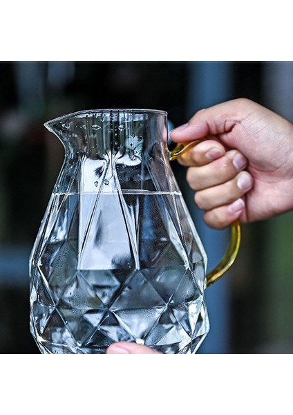 1.5L Su Dekanter Su Elmas Doku Cam Çaydanlık Seti Su Sürahi Şeffaf Cezve Suyu Karafe Isıya Dayanıklı | Çaydanlıklar (1 Çaydanlık 2 Çay Bardağı) (Yurt Dışından) fırsatları