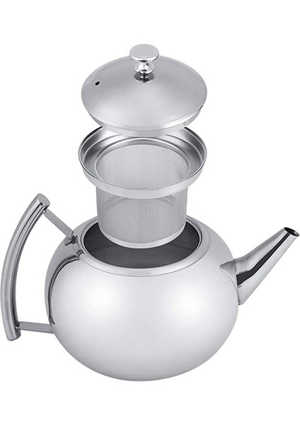 Büyük Kapasiteli Paslanmaz Çelik Çaydanlık Konteyner Kahve Potu Kettle Filtre Restoran Konteyner Home Hotel Cafe Bar Çaydanlık | Çaydanlıklar (1.5L) (Yurt Dışından)