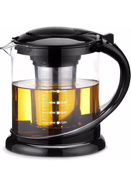 Büyük Kapasiteli Kalın Cam Kabarcık Çaydanlık, Borosilikat Cam Pot Çiçek Çay Seti Puer Su Isıtıcısı Kahve Çaydanlık Infuser İle Uygun | Çaydanlıklar (1000Ml) (Yurt Dışından)