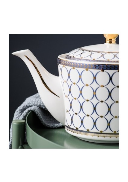 Avrupa Noble Kemik Çin Kahve Çaydanlık Çay Seti 730 Ml Lüks Seramik Çay Potu Çiçek Çay Seti Puer Su Isıtıcısı Ofis Ev Aracı Drinkware | Çaydanlıklar (A) (Yurt Dışından)
