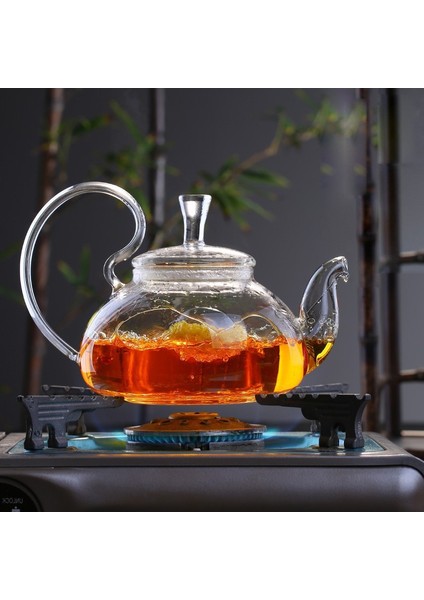 Yüksek Borosilikat Isıya Dayanıklı Cam Çaydanlık Çin Cam Çaydanlıklar Ev Yüksek Saplı Şeffaf Çiçek Kahve Cam Çaydanlık | Çaydanlıklar (400Ml) (Yurt Dışından)