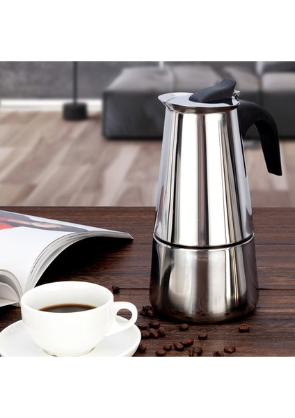 Italyan Kahve Makinesi Makinesi Moka Pot Paslanmaz Çelik Espresso Taşınabilir Latte Coffeeware Stopetop Cafe Aksesuarları Kafeterya | Kahve Kapları (Yurt Dışından) fırsatları