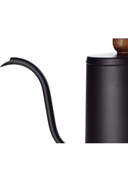Ahşap Saplı Paslanmaz Çelik Gooseneck Su Isıtıcısı El Damla Cezve Kahve Üzerinde Dökülme Çay Pot Barista Kahve Makinesi | Kahve Tencereler (Yurt Dışından)