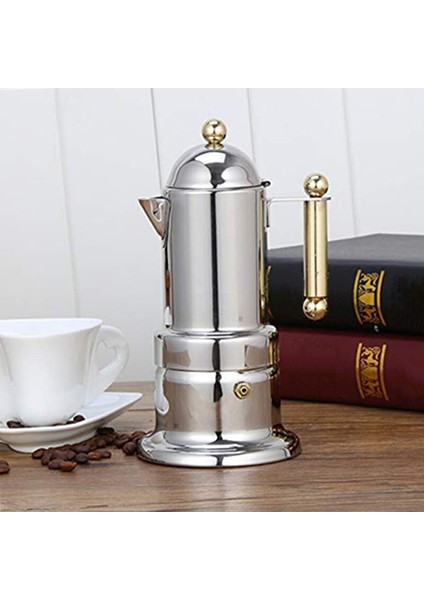 Kahve Makinesi Moka Pot Kahve Espresso Paslanmaz Çelik Araçları Taşınabilir Coffeeware Cafe Latte Stopetop Aksesuarları | Kahve Kapları (Yurt Dışından) fırsatları