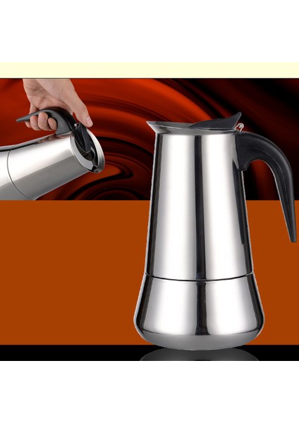300 Ml Yarı Otomatik Italyan Paslanmaz Çelik Moka Pot 100Ml 200 Ml 300 Ml 450 Ml Avrupa Tarzı Espresso Pot Fransız Cezve | Kahve Kapları (Yurt Dışından) fırsatları