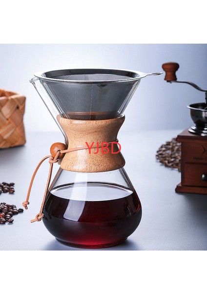 Cam Cezve Damlatıcı Moka Çay Makinesi Percolator Barista Araçları Espresso Manuel Su Kettle Çaydanlık Paslanmaz Çelik İle | Kahve Tencere (Yurt Dışından)