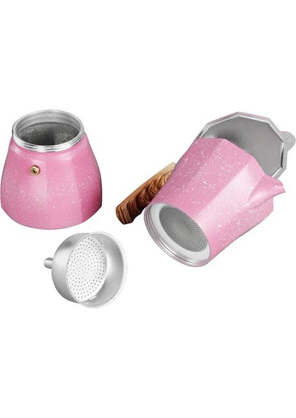 Latte Mocha Kahve Makinesi Italyan Moka Espresso Percolator Pot Stoetop Kahve Makinesi 300Ml Pembe Sıcak | Kahve Tencereler (Yurt Dışından)