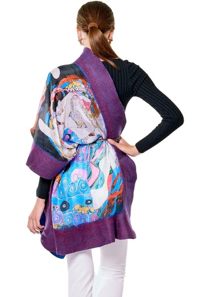 Ipek Keçe Mor Şal Gustav Klimt The Virgins fırsatları