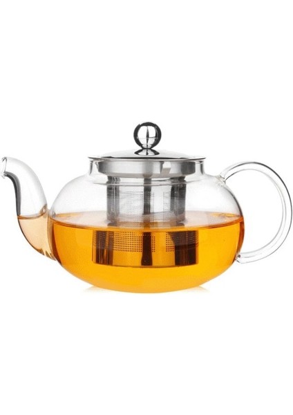Temizle Borosilikat Cam Çaydanlık Paslanmaz Çelik İle Demlik Süzgeç Isıya Dayanıklı Gevşek Yaprak Çaydanlık Su Isıtıcısı Set Teaware | Çaydanlıklar (Yurt Dışından)