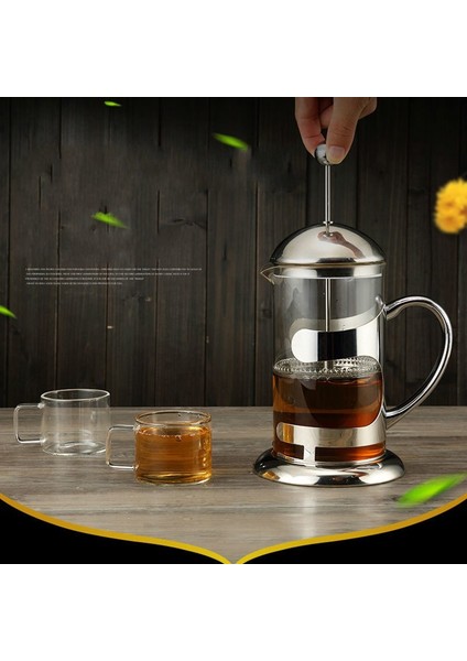 600 Ml Çok Fonksiyonlu Fransız Basın Çaydanlık 304 Paslanmaz Çelik Cam Kahve Hava Basın Kokulu Çay Süt Froother Cappuccino Moka Pot Kafe | Kahve Kapları (Yurt Dışından) fiyatları