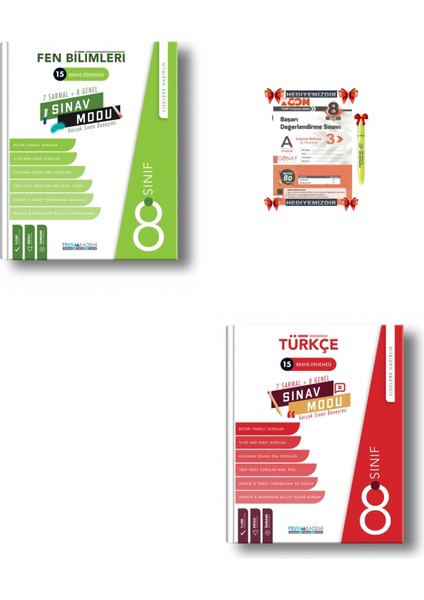 8. Sınıf Sınav Modu Türkçe - Fen Bilimleri Deneme Set