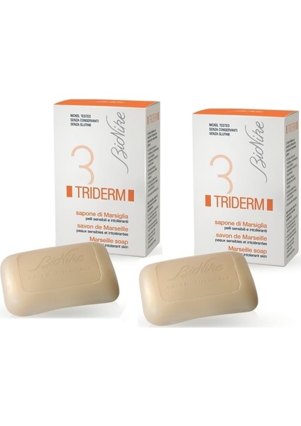 Triderm Solid Marseille Soap Sabun 100 gr 2 Li Avantajlı Paket
