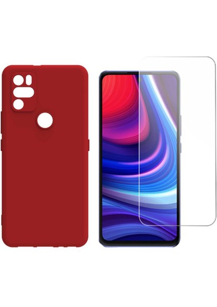 Omix X300 X500 Kılıf Kamera Korumalı Mat Esnek Silikon Kapak+ Cam
