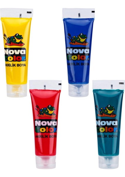 Akrilik Boya Ana Renkler 75 ml Tüp 4 Adet Nova Color Akrilik Boya Ana Renkler 75 ml Tüp 4 Adet