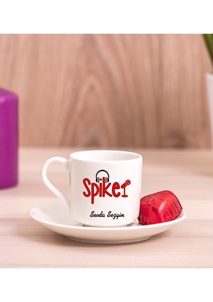 Kişiye Özel Spiker Porselen Türk Kahvesi Fincanı