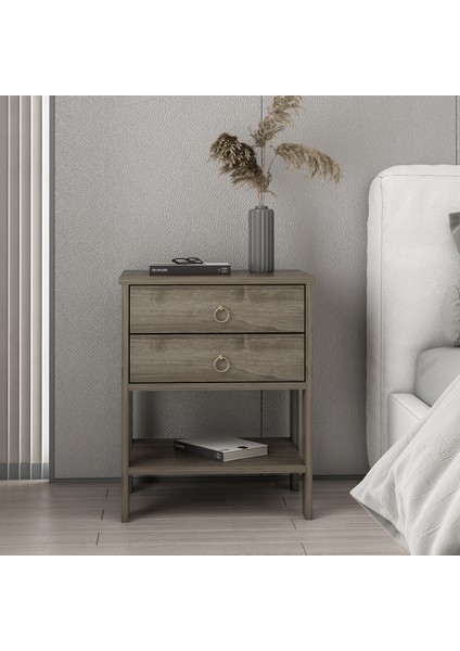 Zen Modern 2 Çekmeceli Komodin Ceviz fiyatları