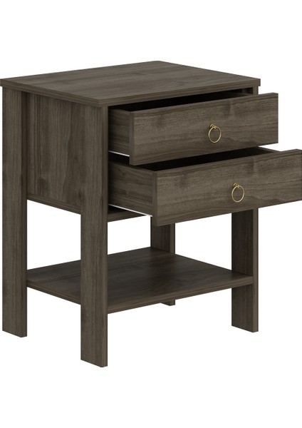 Zen Modern 2 Çekmeceli Komodin Ceviz fırsatları