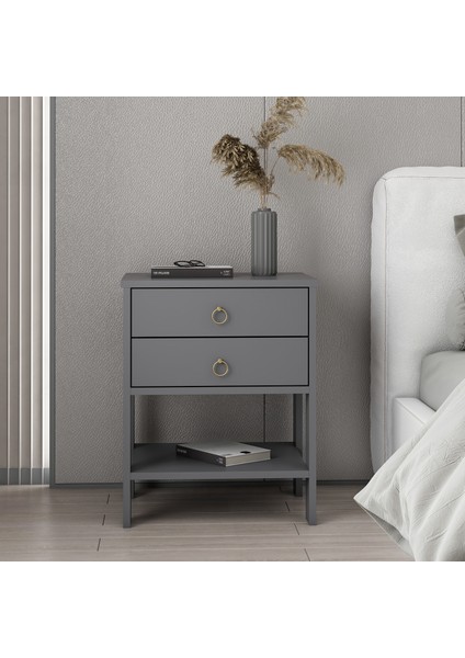 Zen Modern 2 Çekmeceli Komodin Antrasit fiyatları