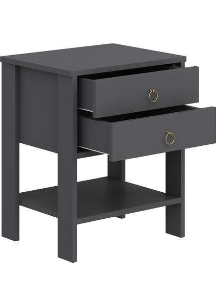 Zen Modern 2 Çekmeceli Komodin Antrasit fırsatları