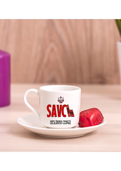 Kişiye Özel Savcı Porselen Türk Kahvesi Fincanı