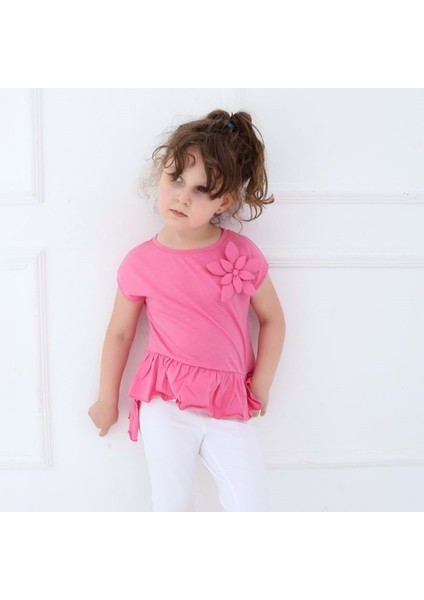 Etegi Fırfırlıb Tunik - Karamela - Pembe - 2 Yaş