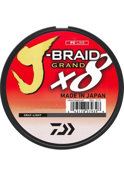 J-Braid Grand X8 Gray-Light Ip Olta Misinası 135 mt