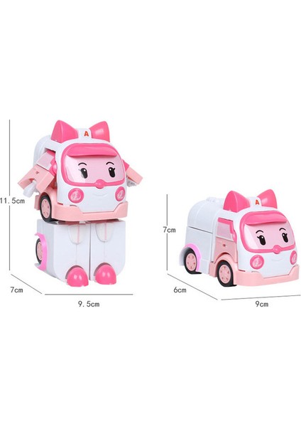 2 Adet Silverlit Robocar Kore Anime Figürü Robot Çocuk Karikatür Oyuncaklar