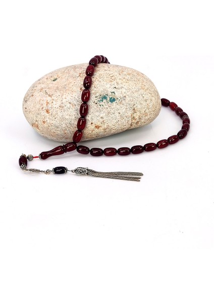 Gümüş Püsküllü Kapsül Model Sıkma Kehribar Tesbih modelleri