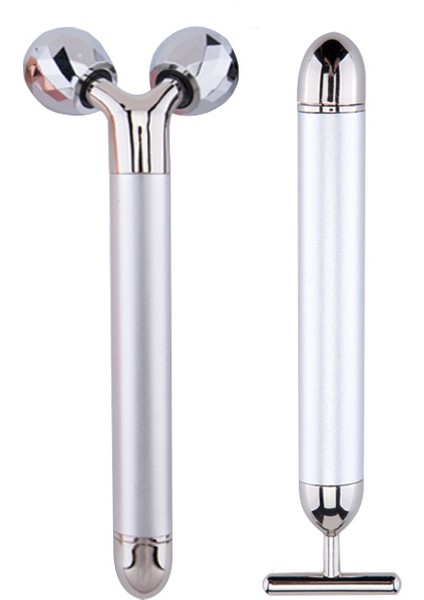 3D Rulo ve T Şekli Yüz Masaj Seti (Yurt Dışından)