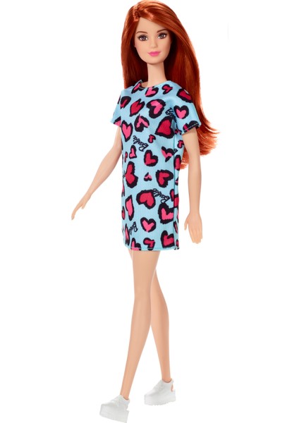Şık Barbie Mavi Kalpli Elbise T7439 GHW48