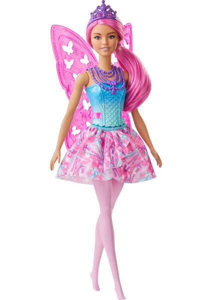 Dreamtopia Peri Bebekler - Mavi, Pembe Elbiseli, Pembe Saçlı GJJ99