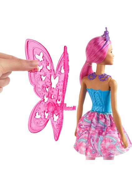 Dreamtopia Peri Bebekler - Mavi, Pembe Elbiseli, Pembe Saçlı GJJ99
