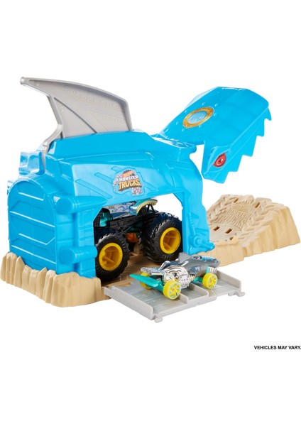 ® Monster Trucks Fırlatıcı Oyun Seti Serisi Monster Truck Aracı ve 1:64 ölçekli Hot Wheels® araba içerir 4 yaş ve üzeri GKY03 fiyatları