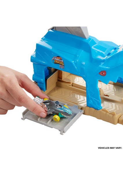 ® Monster Trucks Fırlatıcı Oyun Seti Serisi Monster Truck Aracı ve 1:64 ölçekli Hot Wheels® araba içerir 4 yaş ve üzeri GKY03 fırsatları