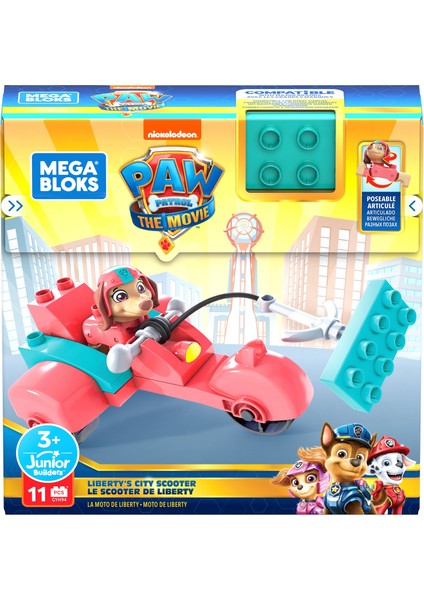 Paw Patrol Liberty'nin Scooter'I Gyh94, Yürüme Çağındaki Çocuklar İçin Yapı Oyuncakları (11 Parça)