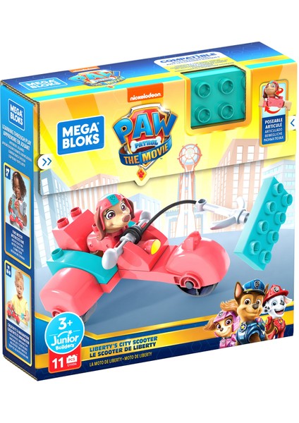 Paw Patrol Liberty'nin Scooter'I Gyh94, Yürüme Çağındaki Çocuklar İçin Yapı Oyuncakları (11 Parça)