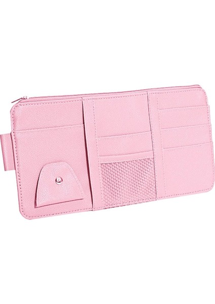 2 Adet Otomatik Güneşlik Kart Klipsi Pembe (Yurt Dışından)