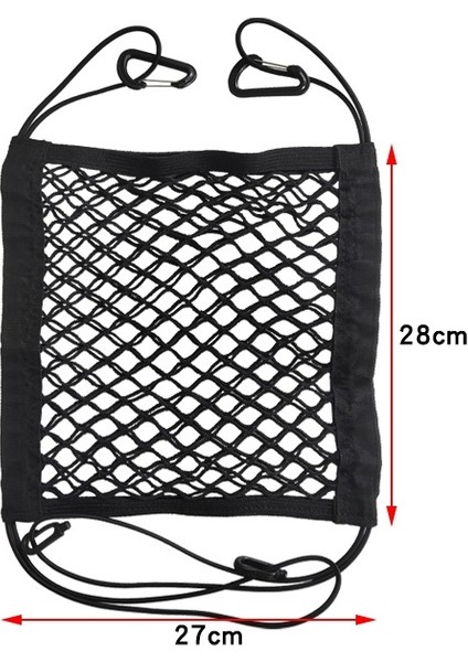 Araba Depolama Ağı Saklama Çantası Stil 1 Yaklaşık 28X27Cm Siyah (Yurt Dışından)