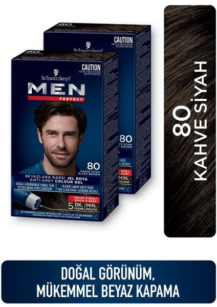 Saç Boyası 80 - Kave Siyah X 2 Adet