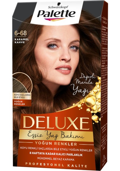 Schwarzkopf Palette Deluxe Yoğun Renkler 6-68 Karamel Kahve Saç Boyası