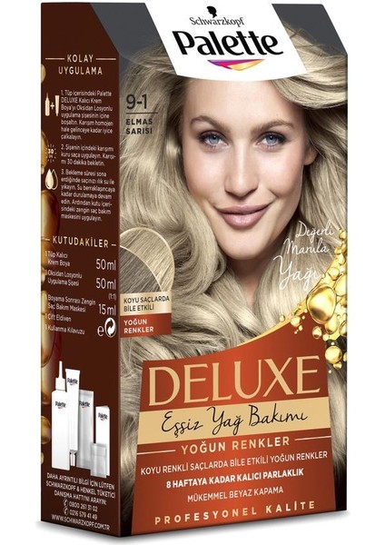 Shwarzkopf Palette Deluxe 9-1 Dıamond Blond Saç Boyası