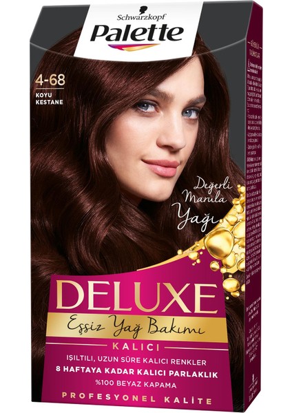 Schwarzkopf Palette Deluxe 4-68 Koyu Kestane Saç Boyası