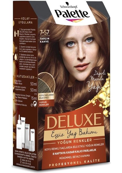 Schwarzkopf Palette Deluxe Yoğun Renkler 7-57 Tarçin Kahve Saç Boyası